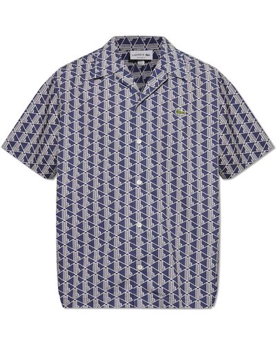 Lacoste Shirt With Monogram - Blue