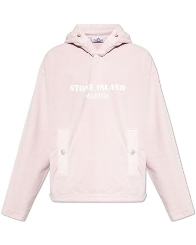 Stone Island Sweatshirt From The 'marina' Collection, - Pink