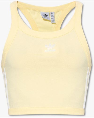 adidas Originals Crop Top With Logo - Yellow