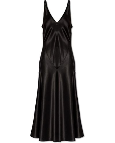 JW Anderson Two-layer Satin Dress, - Black