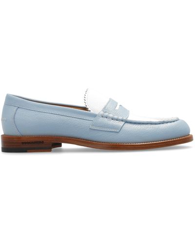 DSquared² Leather Loafers, - Blue