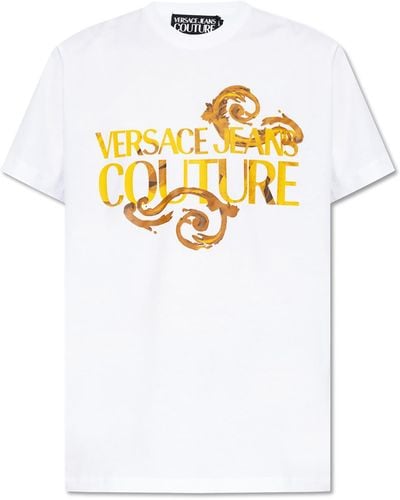 Versace Jeans Couture T-shirt With Print, - White