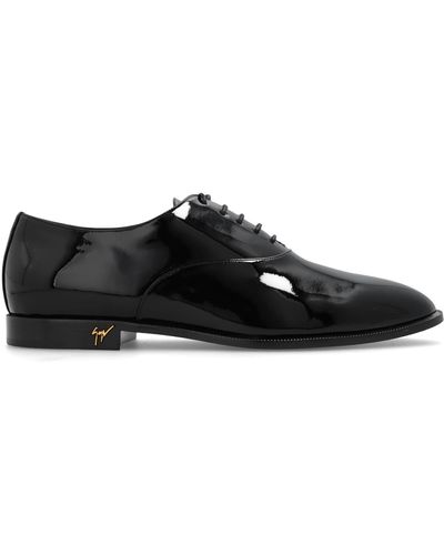 Giuseppe Zanotti Oxford Shoes With Glossy Finish, - Black