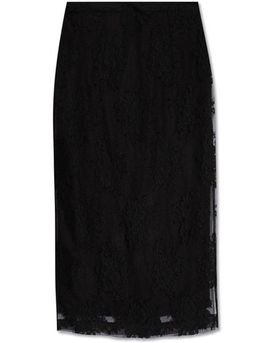 Dolce & Gabbana Lace Skirt, - Black