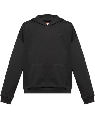 DIESEL Sweatshirt `S-Boxt-Hood-Bleach` - Black