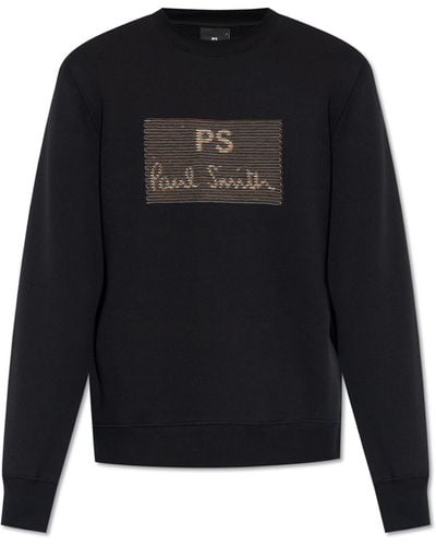 PS by Paul Smith Cotton Sweatshirt, - Black