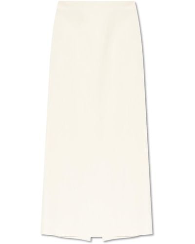 Ferragamo Skirt With A Back Slit, - White