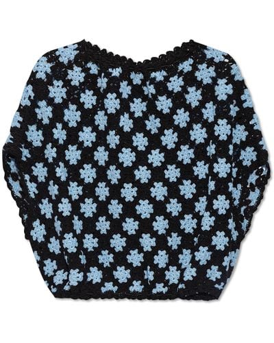 Ulla Johnson ‘Bess’ Crochet Top - Black
