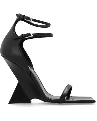 The Attico ‘Grace’ Wedge Sandals - Black