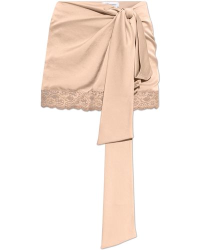 Blumarine Skirt With A Bow, - Natural