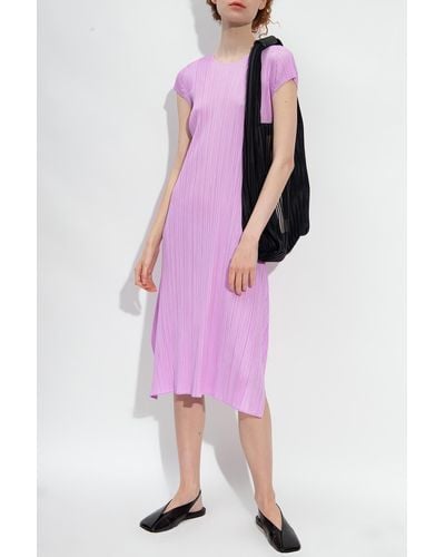 Pleats Please Issey Miyake Pleated Dress - Purple