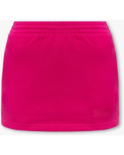 Vetements Pink Skirt With Logo