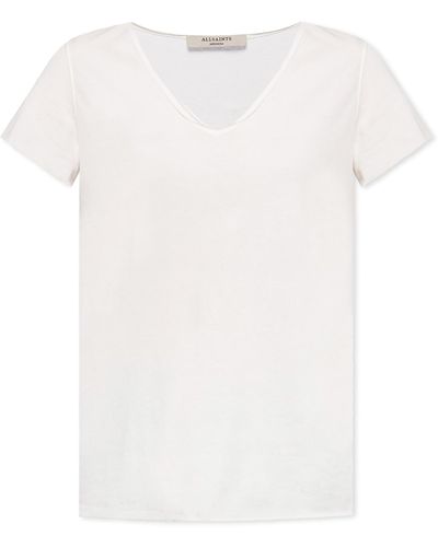 AllSaints ‘Emelyn’ V-Neck T-Shirt - White