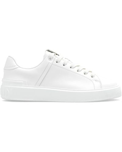 Balmain Leather Sneakers, - White