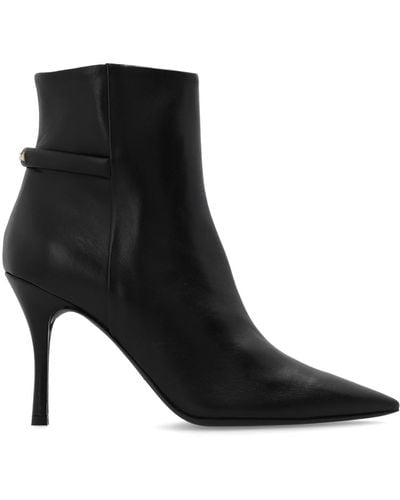 Furla ‘Core’ Leather Heeled Ankle Boots - Black