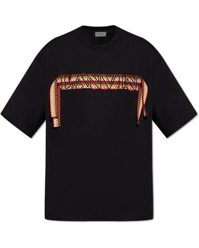 Lanvin T-shirt With Logo, - Black
