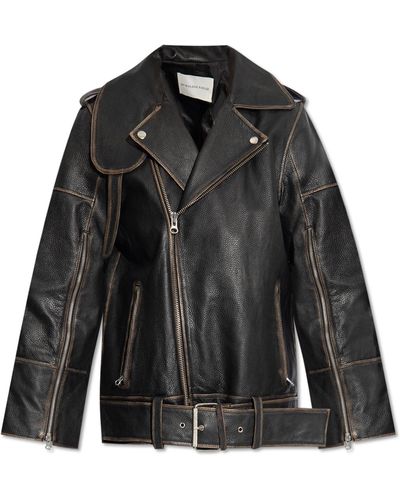 By Malene Birger 'beatrisse' Leather Jacket, - Black