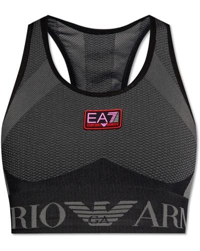 EA7 Training Top With Logo, - Black