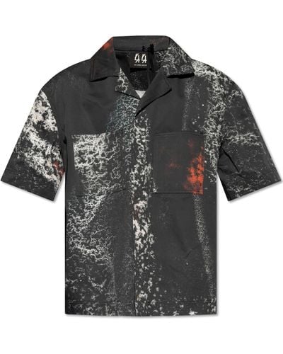 44 Label Group Shirt With Short Sleeves, - Black