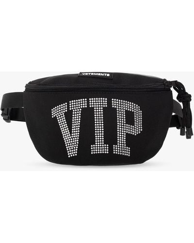 Vetements Belt Bag With Logo - Black