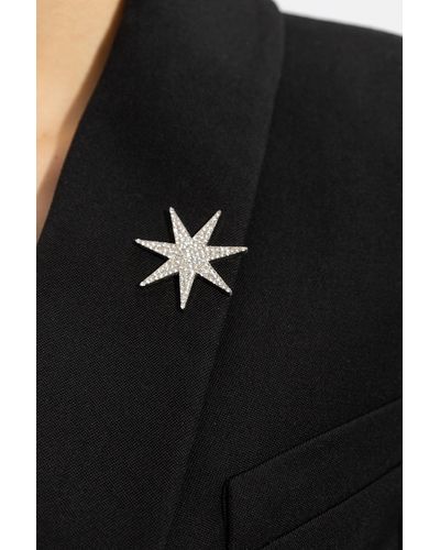 Moschino Star-shaped Pin, - Black