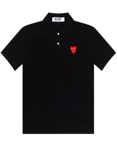 COMME DES GARÇONS PLAY Polo Shirt With Logo, - Black