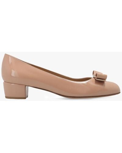 Ferragamo Vara Bow Pump - Natural