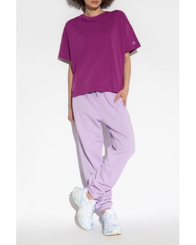 Champion Cotton T-Shirt - Purple