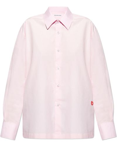 T By Alexander Wang Shirt With Patch - Pink