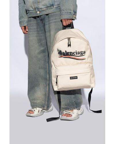 Balenciaga Backpack With Logo - Gray