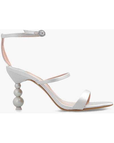 Sophia Webster 'rosalind' Heeled Sandals In Satin - White