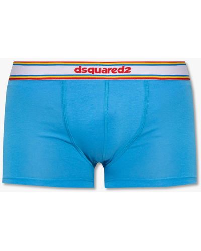 DSquared² Boxers With Logo, - Blue
