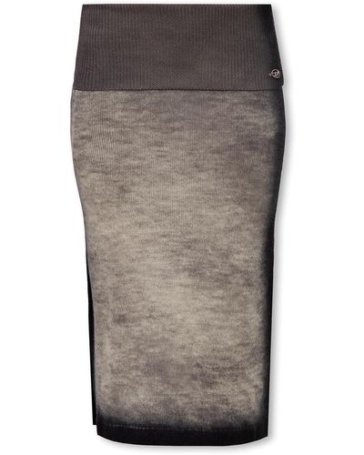 DIESEL ‘M-Arilou-A’ Wool Skirt - Grey