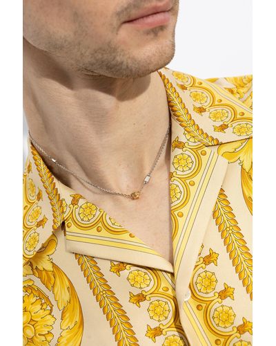 Versace Necklace With Medusa Face - Yellow