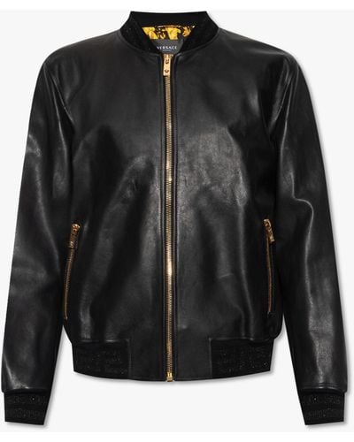 Versace Leather Jacket - Black