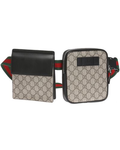 Gucci Belt Bag With 2 Pouches - Black