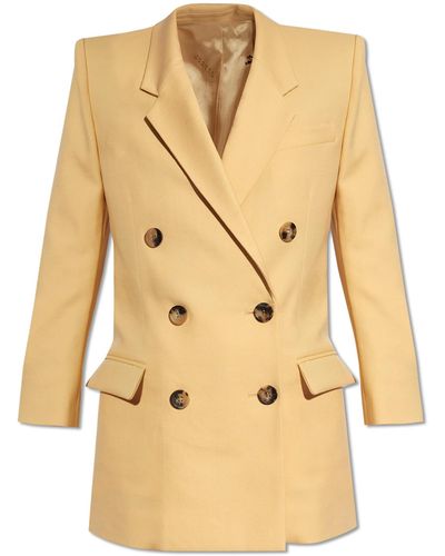 Isabel Marant 'robine' Double-breasted Blazer, - Natural