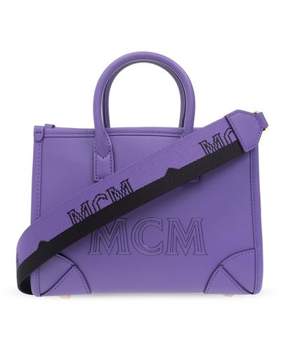 MCM 'munchen Mini' Shoulder Bag - Purple