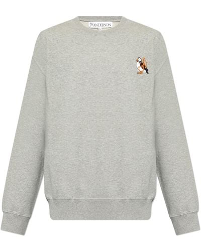 JW Anderson Sweatshirt With Logo, - Grey