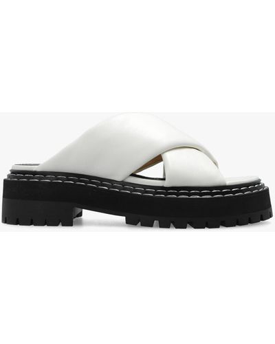 Proenza Schouler Leather Slides - White