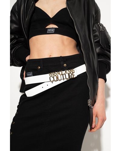 Versace Leather Belt - White