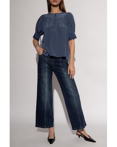 Ulla Johnson 'billie' High-waisted Jeans - Blue