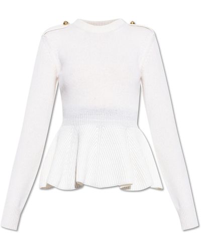 Alexander McQueen Wool Sweater, ' - White