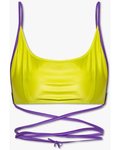 Versace Cropped Tank Top - Yellow