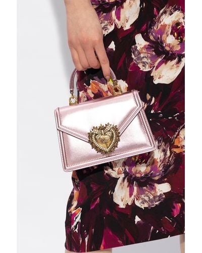 Dolce & Gabbana 'devotion Small' Shoulder Bag, - Pink