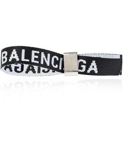Balenciaga Bracelet With Logo - Black