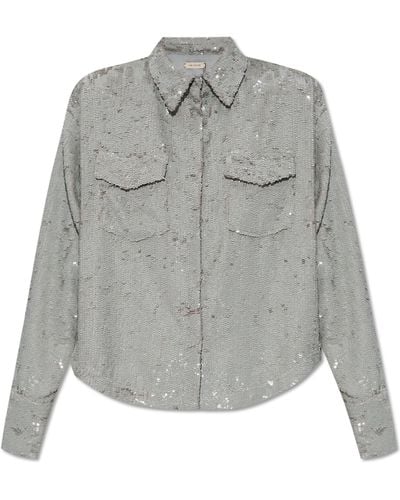 The Mannei ‘Toledo’ Sequin Shirt - Grey
