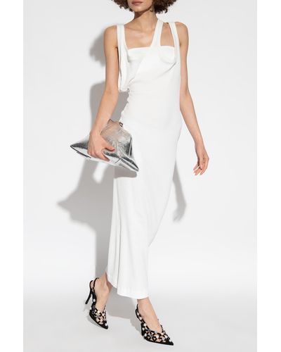 The Attico Ribbed Dress - White