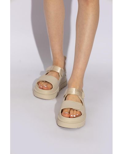 UGG 'goldenglow' Platform Sandals, - White