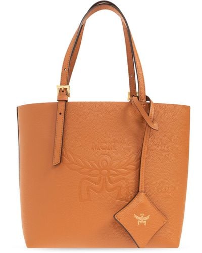 MCM 'himmel' Shopper Bag, - Orange